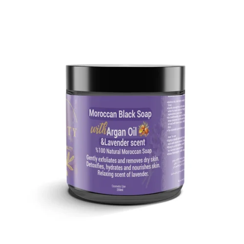 Moroccan Black Soap with Argan Oil & Lavender Scent